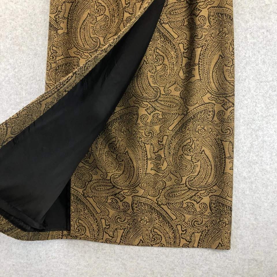 Falda larga envolvente Talbots marrón cachemira para mujer cierre de 10 botones Y2K carrera retro Foto 2 de 4