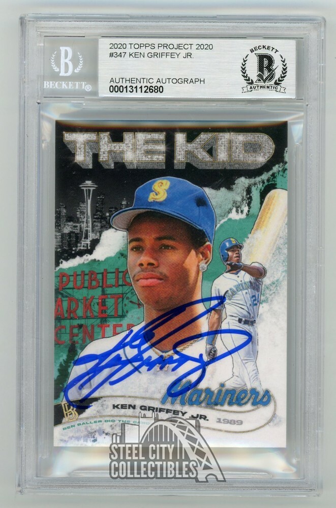Ken Griffey Jr 2020 Topps Project 2020 Autographed Card #347 - BAS 