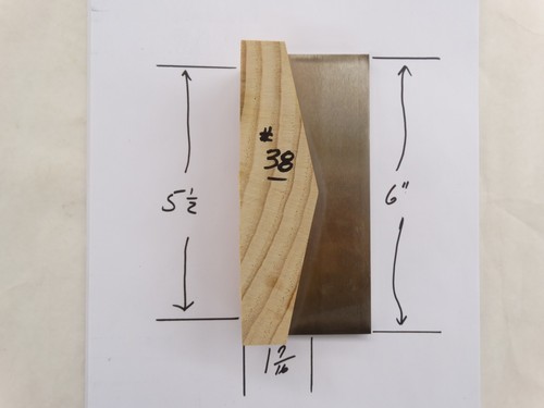 Shaper / Molder Custom Corrugated Back / CB Knives For 1 7/16" x 5 1/2" Rail Cap