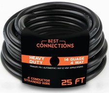 4 Way Trailer Wire 25 Feet Heavy Duty 14 Gauge 4 Conductor Insulated Cabl... 4 Way Trailer Wire 25 Feet Heavy Duty 14 Gauge 4 Conductor Insulated Cabl...