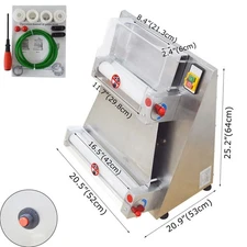 110V Electric Pizza Dough Roller Sheeter 3.94"-15.75" Pizza Press Making Machine