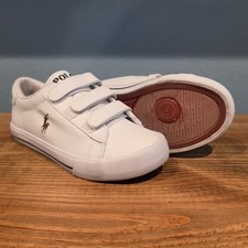 Polo Ralph Lauren Easten II EZ Kids Sneakers White Triple Hook and Loop Youth 2