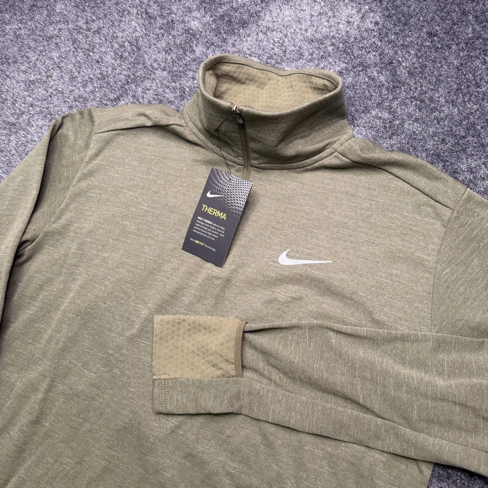 Nike Womens Therma Dri-FIT Element 1/4 Zip Running Long-Sleeve Shirt Size M