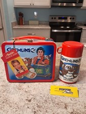 1984 Gremlins Lunch Box & Thermos * Vintage * Lunchbox kit Pail * UNUSED TAGs *