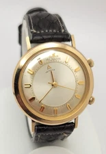 Vintage 10K Gold Filled LeCoultre Memovox Men's alarm watch, works 35mm case