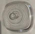 VTG Corning Ware Pyrex A9C Square Glass Domed Replacement Lid Clear 8 5/8'  29E