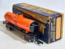 AMERICAN FLYER RARE 625 ORIGINAL ORANGE SHELL TANK CAR W/ BOX NICE LETTERING GPM
