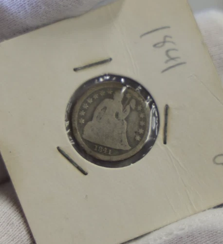 1841 US Seated Liberty Dime 10c Good