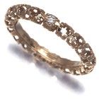 Auth GUCCI Ring Diamond Diamantissima 1P US5.25-5.5 18K 750 Rose Gold