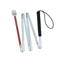 Aluminum Mobility Folding White Cane for Vision Impaired and Blind People Fo...