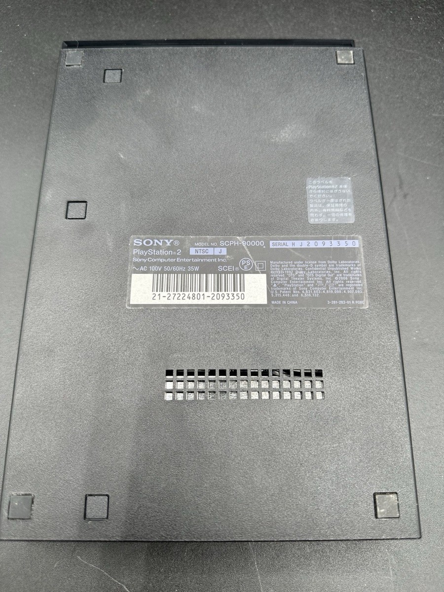 Sony PlayStation 2 Slim Black Bundle SCPH-90000 NTSC-J Region