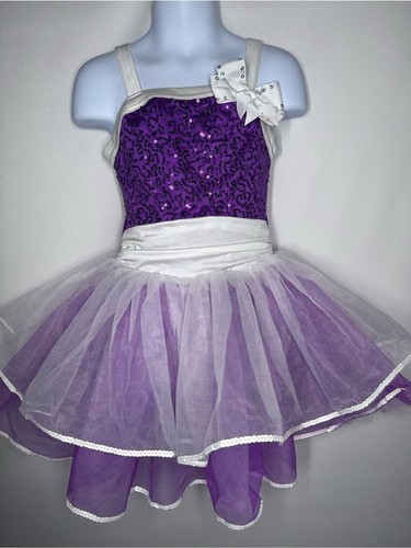 Weissman "Jump Into Wow" Purple Sequin Tutu Dance Costume Dress 14356