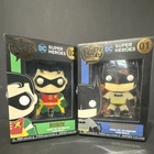 Funko Pop! Pin Batman #01 & Robin #02 Enamel Pins 2 Damaged boxes