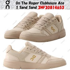 On The Roger Clubhouse Ace 1 Sand Sand 3MF30814653 Men's Size