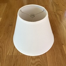 White Linen Fabric Drum Lamp Shade