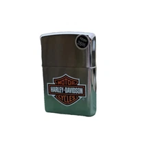 NIB Zippo Harley Davidson HD Logo Brushed Chrome Windproof Lighter 200HD,H252