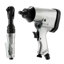 Air Impact Wrench Kit 1/2" 3/8" Ratchet 19 Pieces with Storage Case