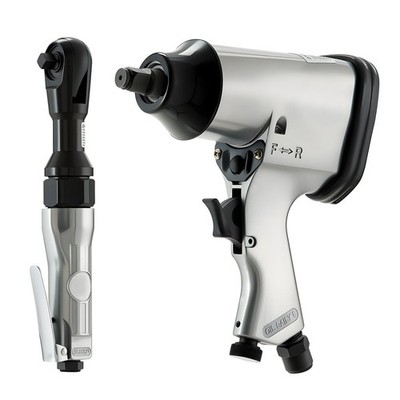 19pc Pro Air Kit 1/2'' Impact Wrench 3/8'' Ratchet with CR-V Sockets Case