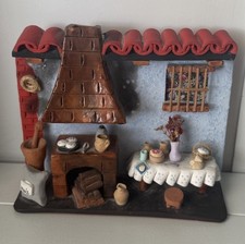 CASITAS DE ARTE POPULAR de arcilla hechas a mano de colección decoración de pared colgante hechas en Venezuela