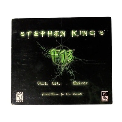 Rare Stephen King's F13: Ctrl Alt Shiver, Interplay Computer Game PC MAC Horror