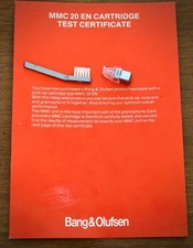 Cartuccia Bang&Olufsen MMC 20EN! PEZZO DA COLLEZIONE! Documentazione e spazzola originale