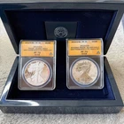 2012-S American Eagle San Francisco 2 Coin Silver Set ANACS PF 70 DCAM Proof