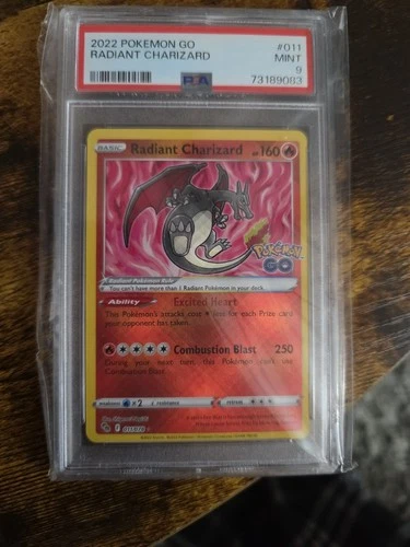 2022 POKEMON GO #011 RADIANT CHARIZARD PSA 9