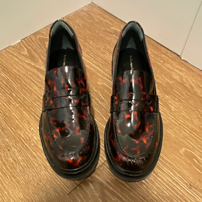 Reformation Tortoiseshell Patent Leather Loafer Flats Slip-On Round Toe 6.5