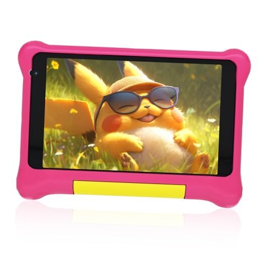 Kids Tablet 7 inch Android 12 Tablet for Kids 3-12, 2GB RAM 32GB ROM, Pink-image