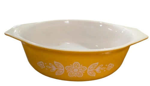 Vintage Pyrex Butterfly Gold #043 Oval Casserole Dish (No Lid) 1.5 Quart Baking