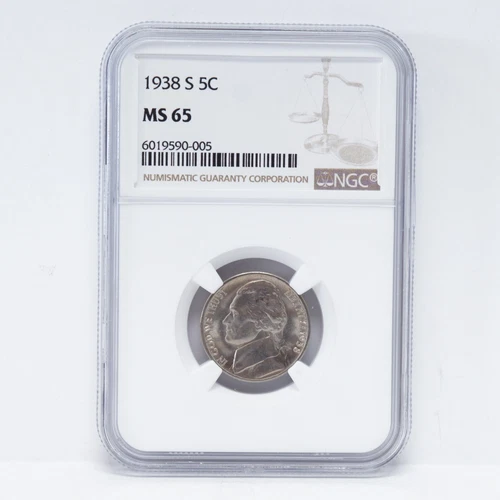 1938-S Jefferson Nickel NGC MS65 (slx5160)