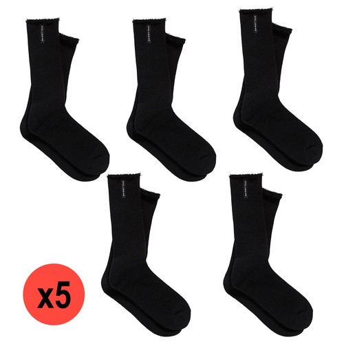 Explorer Original Mens Crew Above Ankle Thick Work Winter Wool Socks Bulk Black - Picture 6 of 6