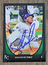 SALVADOR PEREZ Signed 2011 Bowman Rookie #12 Kansas City Royals Card Autograph
