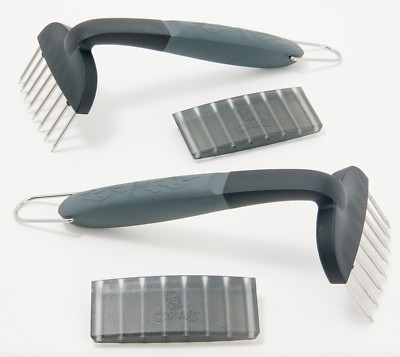 Corky's Set of 2 Meat Shredders Grey