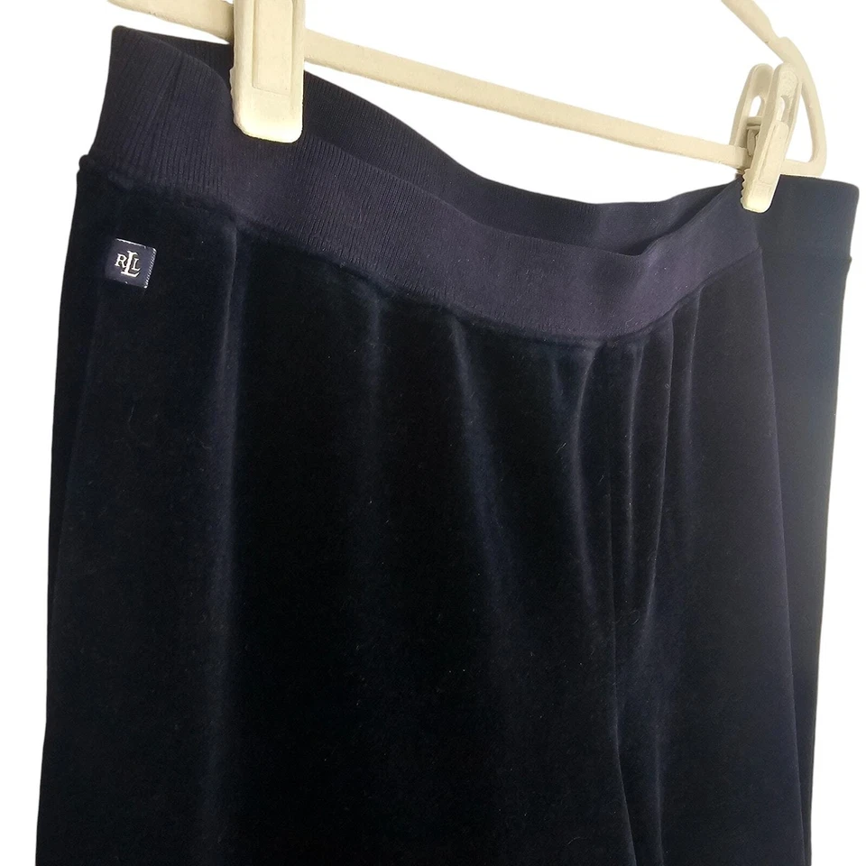 Pantalones de terciopelo Lauren Ralph Lauren para mujer M azules pantalones deportivos para mujer  Foto 4 de 4