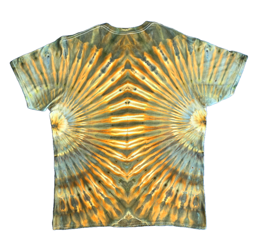 Fan Fold Ice Tie Dye T-Shirt, Unisex 2XL SS, Fire & Smoke - Picture 3 of 10