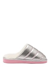 Justice Girls Slip-on Scuff Slippers Size Silver Pink Size 6