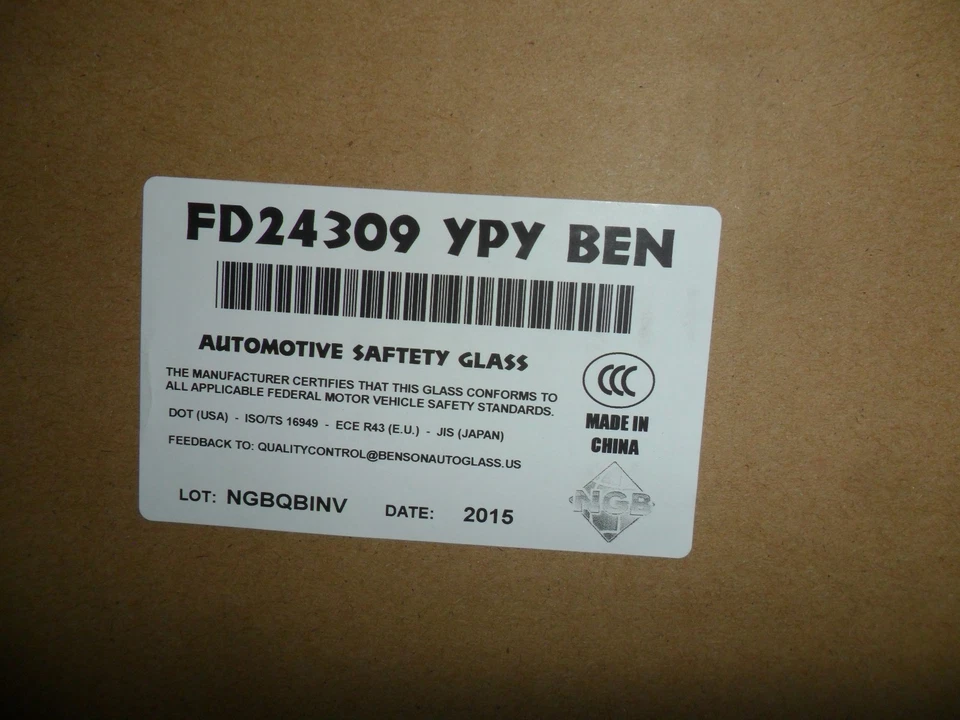 Rear Left Window Driver Side Door Glass For 2009-2014 Nissan Cube FD24309YPY Foto 4 de 4