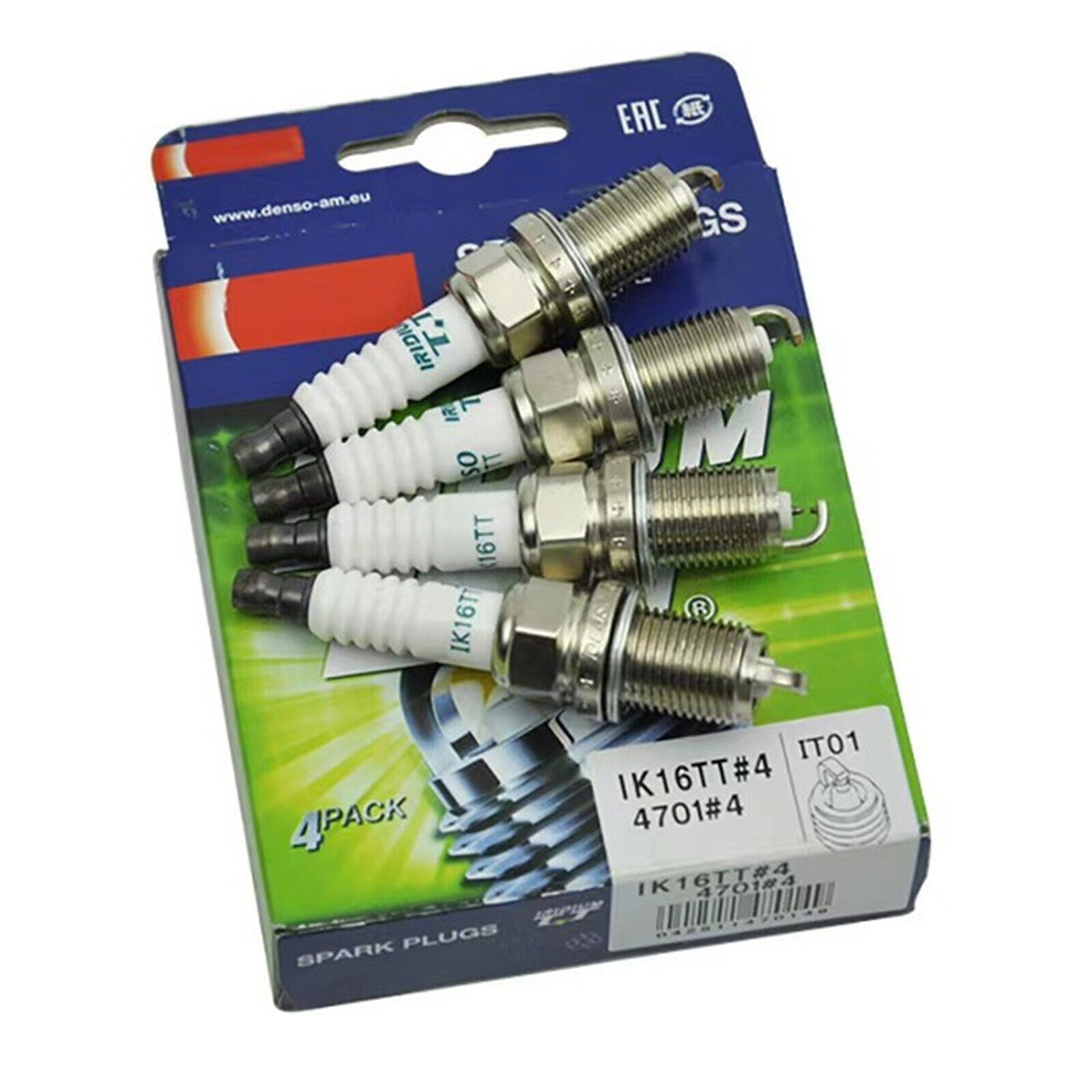 For 4X Denso 4701 Iridium TT Spark Plugs 0000-18-BP01 0000-18-F287 IK16TT 1.5L