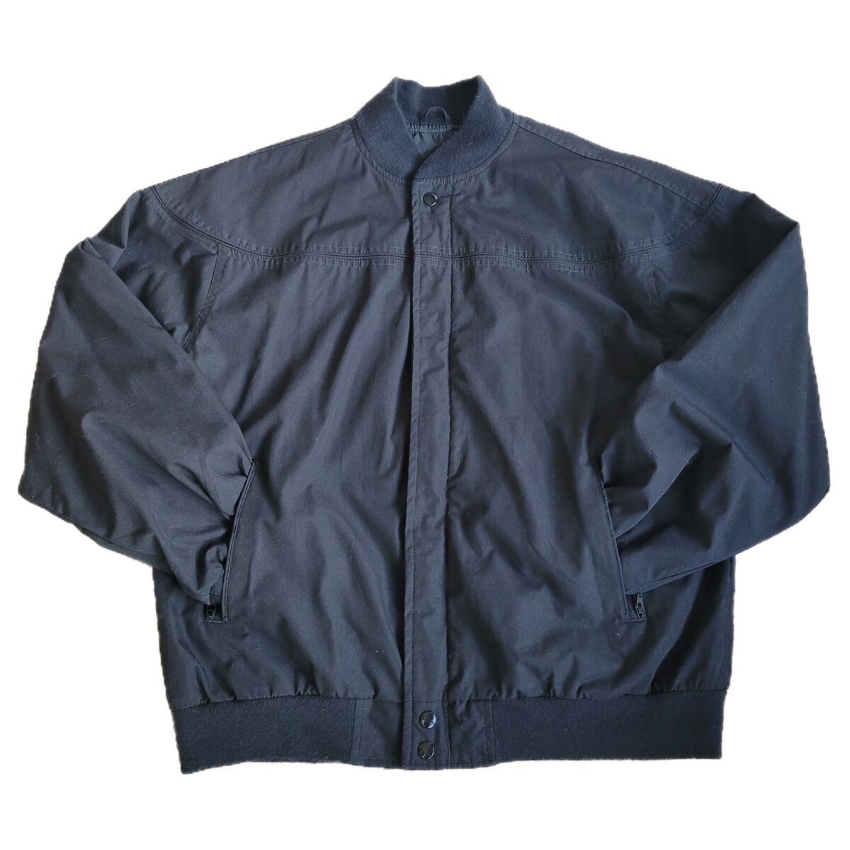 Vintage Arnold Palmer Men's Black Lined Bomber-Style Vintage Arnold Palmer Men's Black Lined Bomber-Style