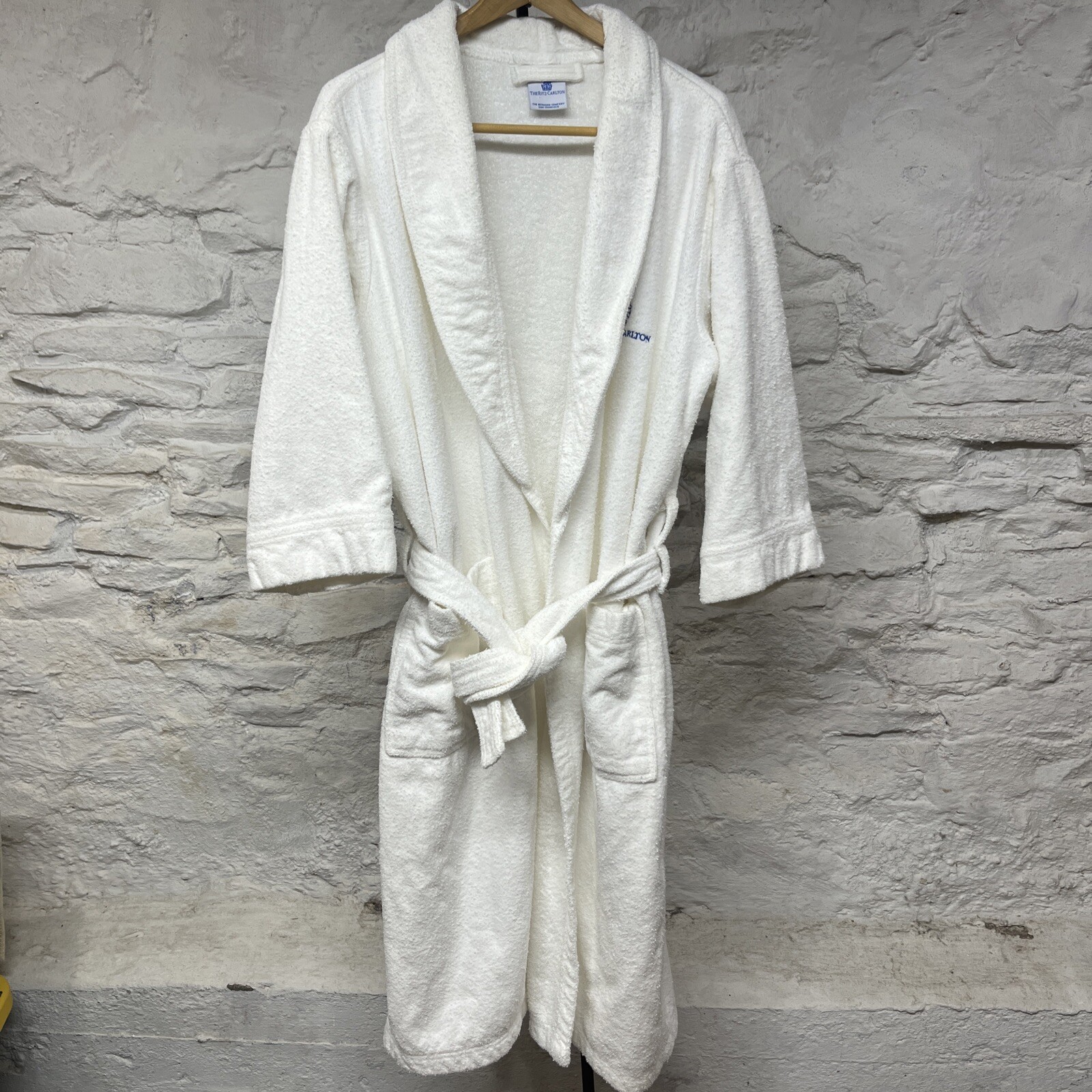 Ritz Carlton Plush Cotton Adult Bath Robe White Cotto… - Gem