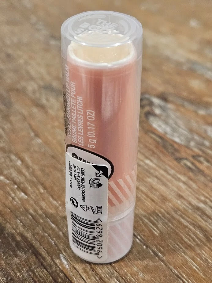 The Body Shop Born Lippy Lychee мерцающий бальзам для губ 0,17 унц запечатанный снят с производства - Изображение 2 из 4