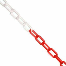Barrier Chain Plastic Link Warn Barrier Safety Fence Line Black White Red Yellow