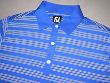 Men's FootJoy Short Sleeved Striped Stretch Polo Golf Shirt Small