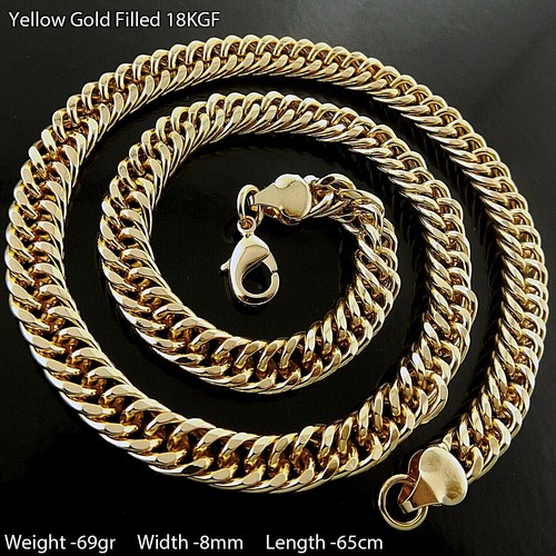 14K Yellow Gold Filled Solid Figaro Chain Brace... – 8.5LHGGJH191