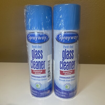 2 Pack Sprayway Glass Cleaner 23 oz Cans FAST Shipping CLEAN SHINE, FRESH SCENT