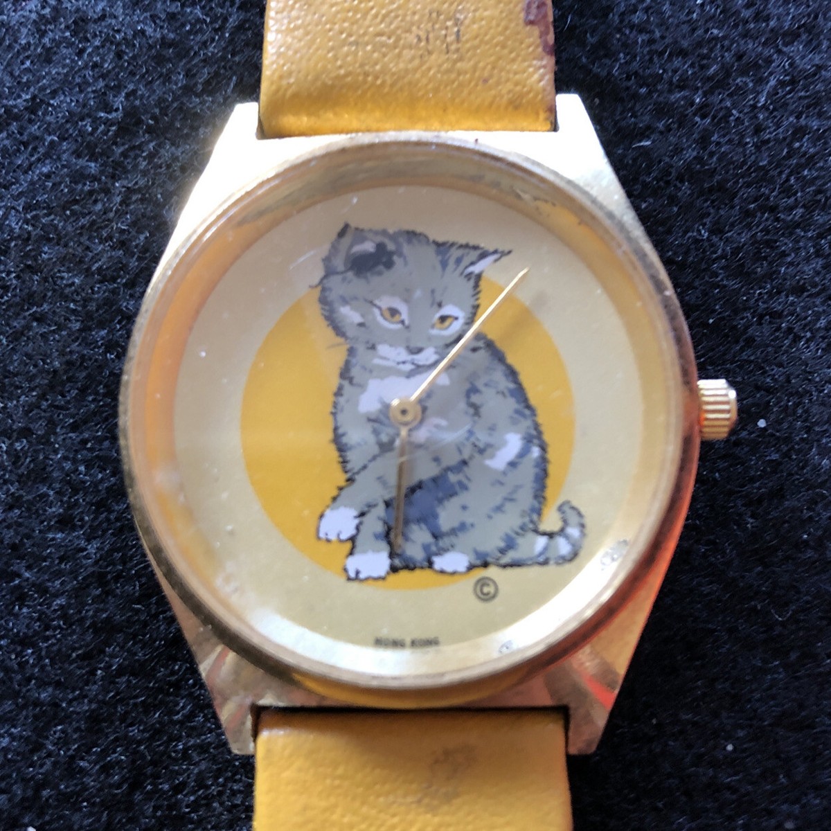 Cat Watch With Mouse As Second Hand Hong Kong (Needs Battery