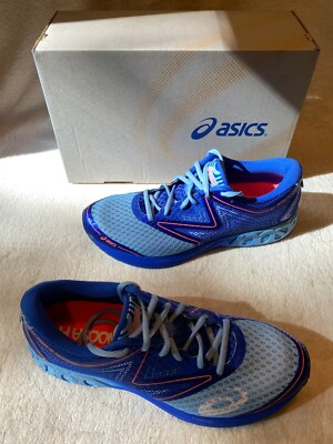 ASICS Noosa FF running shoes triathlon sneakers US 9.5 EUC  blue/purple/coral