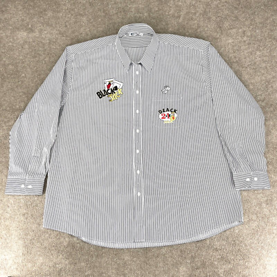 Las Olas Stripe 60'' BUST Shirt Embroidered Gambling Women 2X Casino Blackjack