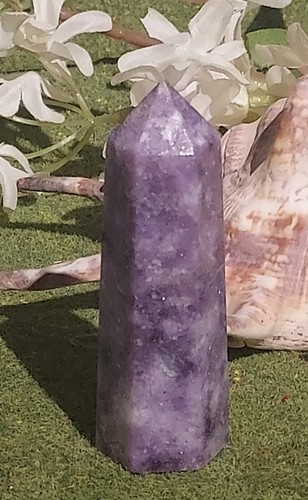 Lepidolite Carved Gemstone Point 80g (C4) - Picture 2 of 3